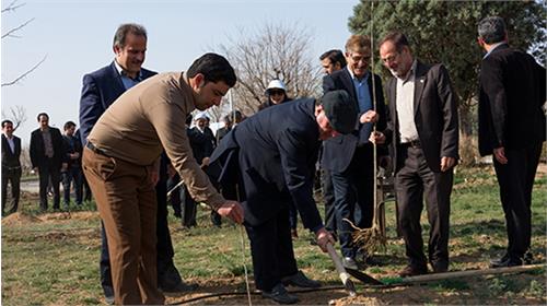 برگزاری مراسم روز درختکاری در سازمان فضایی ایران